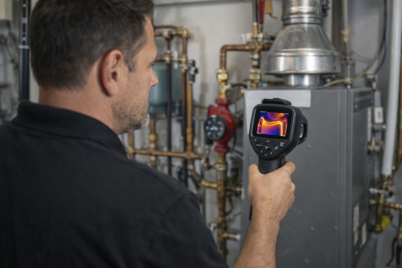 Inspection avec caméra thermique