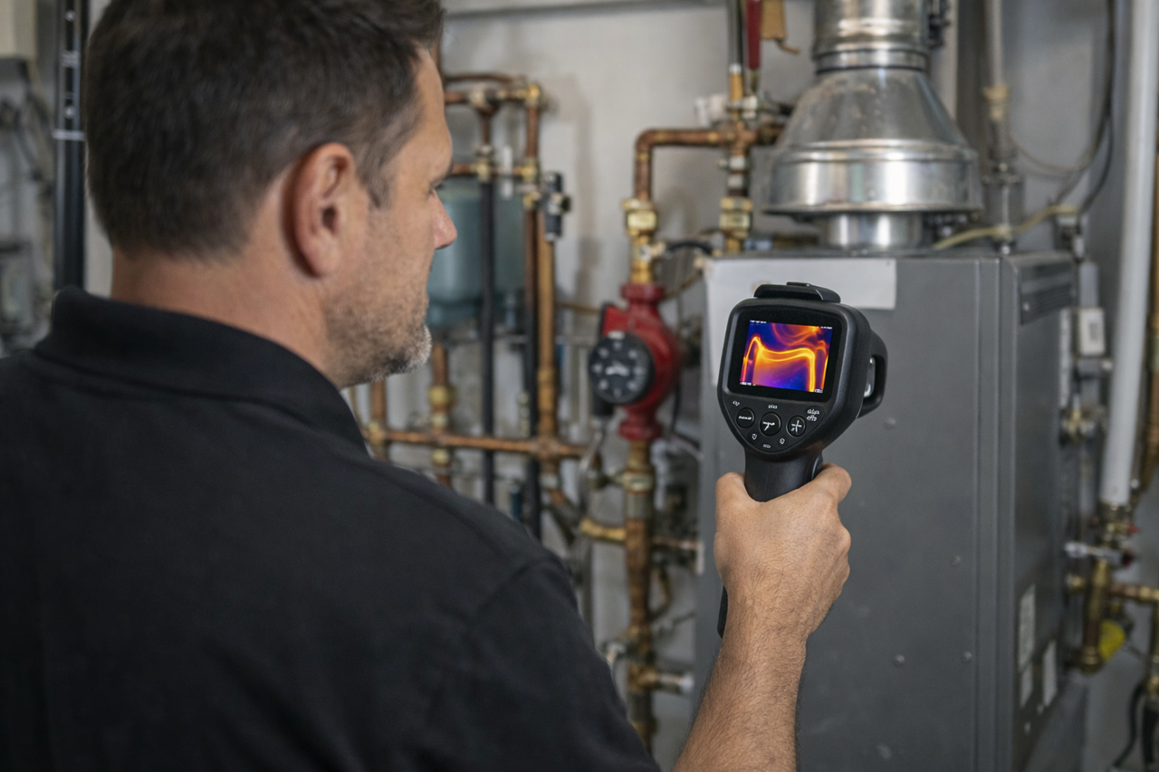 Inspection avec caméra thermique